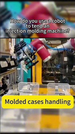 Injection Molding Cobot in Action | Automated Machine Tending #shorts
