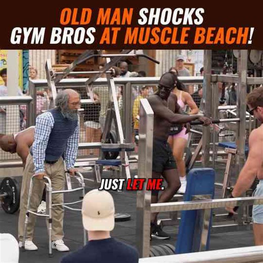 Old Man On Muscle Beach