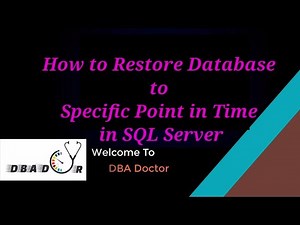 How to Restore Database to Specific Point in Time in SQL Server #recoverydatabase #recover