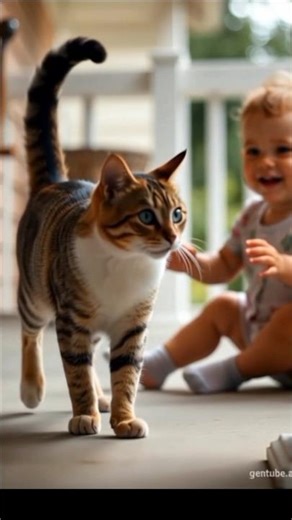 Cat Saves Owner's Child (Caught On Camera)