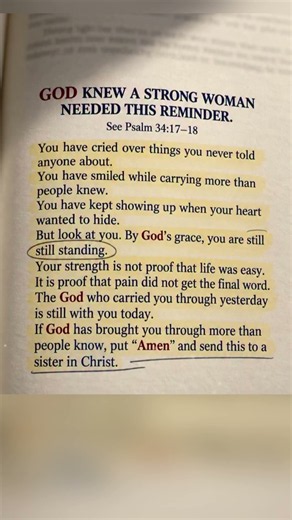 Strong Woman, God Sees What You’ve Been Carrying 🙏 | Psalm 34:17–18
