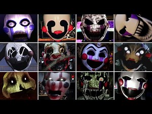 Scary Puppet Redesigns from FNAF Fangames Compilation (Jumpscares)