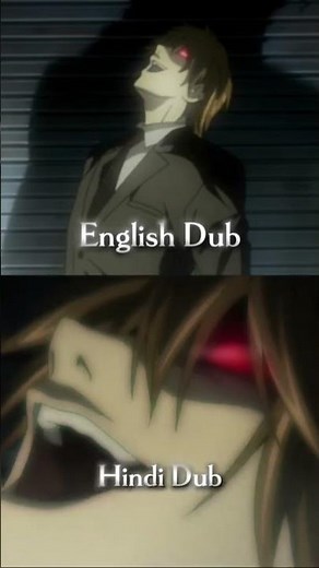 English Dub vs Hindi Dub Evil laugh of kira | Death note | #anime #deathnote #animation #dub