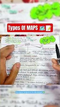 Types of Maps 🗺️ Geography class 6 ncert chapter 4 Handwritten Notes 📝 #shorts #indiamap