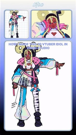Full process of how I made this cool VTuber idol in VRoid Studio out on my channel! #vroid #vtuber