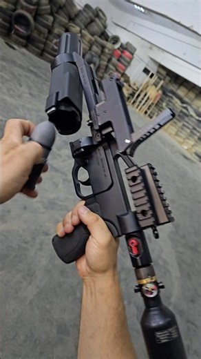 Grenade launcher fired indoors