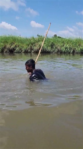 Giant Wallago Attu Caught with Traditional Spear in Deep River!
