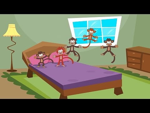 Five Little Monkeys Nursery Rhyme with Lyrics