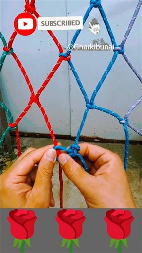 How to Make a Strong Rope Net with Easy Knots #ytshorts #edit #viral @GharKiBunai