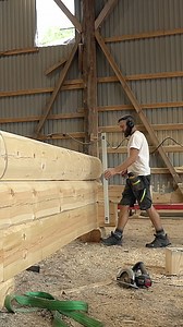 Step-by-step log scribing 🪵 #logcabin #reels #stepbystep | Fjeld & Fragått