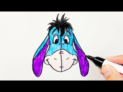 How to Draw Eeyore From Winnie the Pooh