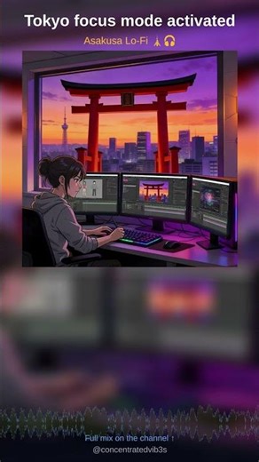 Tokyo focus mode activated 🗼 #shorts #lofi #deepwork #studymusic #codingmusic