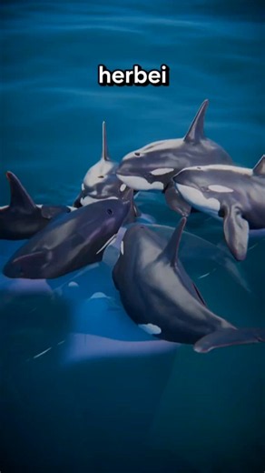 Wie Orcas den größten Wal der Welt jagen 🤯! #shortvideo