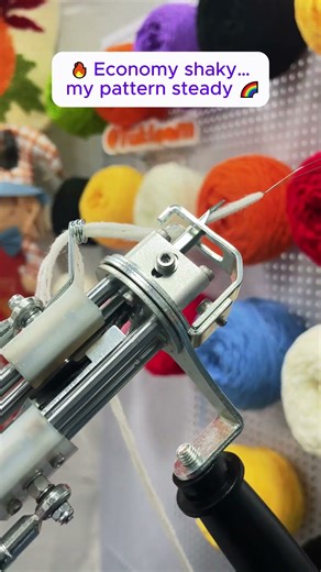 Inflation-proof your focus 🎨 Start with a rug tufting gun kit.\r#creativehustle #tuftinggun