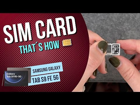 Samsung Galaxy Tab S9 FE 5G - How to insert a SIM card • 📲 • 📶 • ✅ • | Tutorial