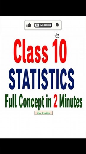 Class 10 STATISTICS Full Concept in 2 Minutes | #maths #class10maths #class10