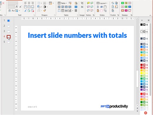 Skip Slide Numbers on Hidden Slides in PowerPoint. PowerPoint has an option to nominate slides as 'hidden'. When you have a slide you do not want it to display when presenting, tagging it as a hidden slide tells presenter mode to skip this slide. But standard PowerPoint does not let you skip the hidden slides in the slide numbers sequence. PPT Productivity's Manage Slide Numbers and Slide Totals feature lets you skip slide numbers on hidden slides in PowerPoint. This means that when in PowerPoin