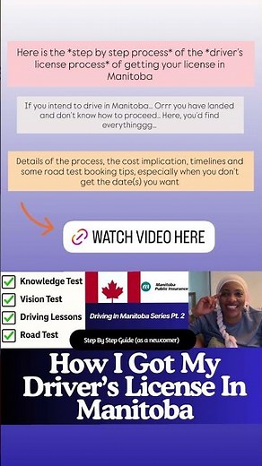 Here’s the step by step guide of how to get your driver’s license in Manitoba #mpi #driverslicense