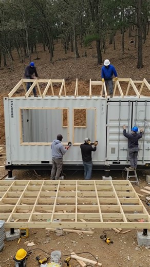 Rusty Container Turned Into Modern Glass House 🏡 #ai