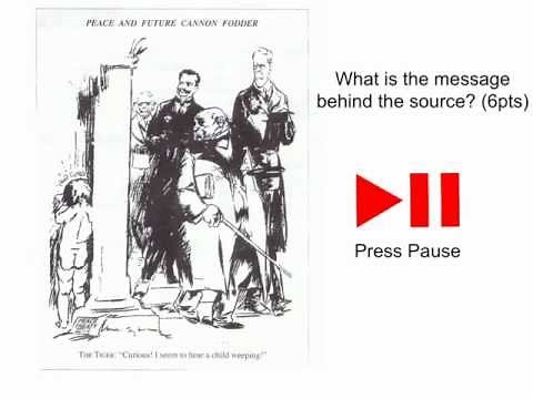 Treaty of Versailles Cartoon Analysis ('Child Weeping')