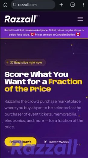 🚨 The New Razzall.com Is Live. We just rolled out a brand new version of Razzall, and it’s built to make everything easier. Here’s what’s new: ⚡ Faster, smoother browsing 🔎 Easier navigation to find Razzes 📱 Improved mobile experience 🆕 New features with more coming soon Whether you're chasing tickets, trading cards, or memorabilia, it’s now quicker than ever to jump in and grab your spot. 👉 Go check out the new experience at Razzall.com and stay tuned… more upgrades are on the way. 🚀 #Raz
