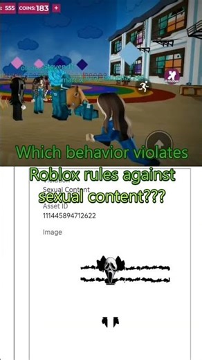 What behavior really violates Roblox rules??? Ghostface Eve outfit or the act done in Squid Games???