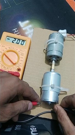 RS 775 DC Motor Electricity Generate Testing/with multimeter #trending#scienceexperiment#diy