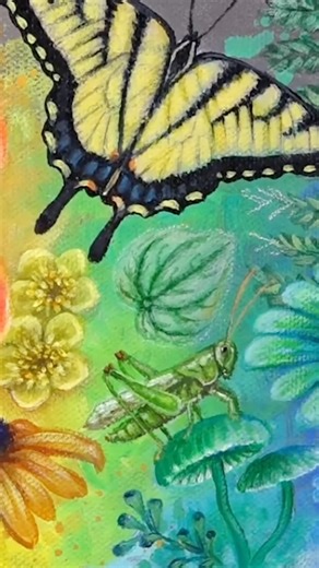 “Colorful Paint Tubes” all things GREEN 💚💚💚 full tutorial at Thankfulart.com!! #green #art