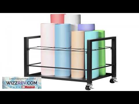 VEVOR Blueprint Storage Rack 12 Slots Blueprint Holder with Wheels Mobile Metal