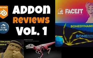 iBlender中文版插件BoneDynamics Pro教程Blender Addon 评论第 1 卷：FaceIt、X-Muscle、骨骼动力学、Rigif