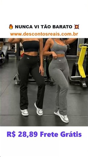 Calça Legging Flare Feminina Modelo Bailarina Cós Alto