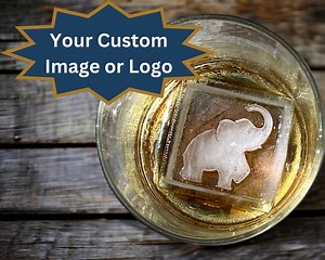 Custom Logo Ice Cube Mold - 2" King Cubes, Custom Silicone Molds, Personalized Ice for Your Whiskey or Rocks Glass With YOUR Custom Text - Etsy