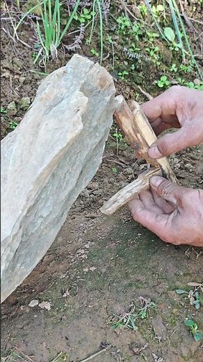 DIY Simple Snare Trap with Sticks and Stones, Easy for Beginners