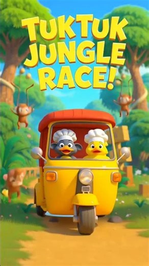 TukTuk Jungle Race 🐭🦆 | Funny 3D Cartoon for Kids | TukTuk Tales Shorts #3danimation