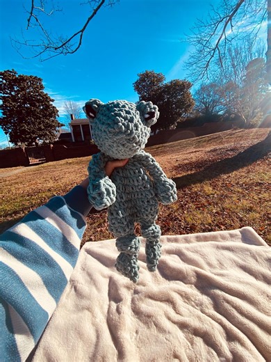 Frog Crochet Lovey – Handmade Baby Comfort Blanket, Nursery Gift - Etsy