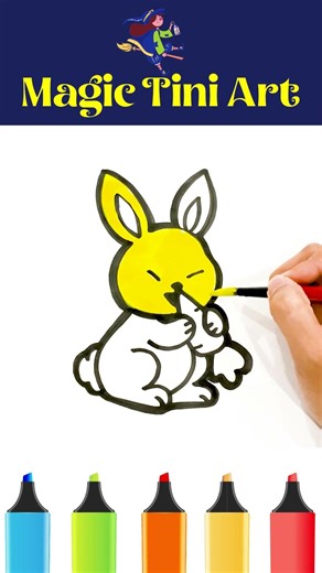 #shorts How to Draw a Rabbit eats Earrots | Step by Step Easy #drawing #art #easydrawing
