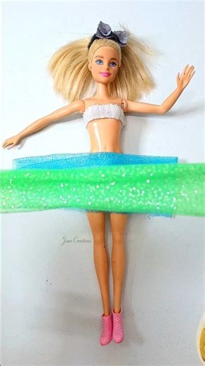 DIY Fancy Doll Dress Making | Barbie Hacks and Crafts #joancreations #miniature #diy #craft #fashion
