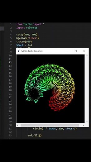 Create a Stunning Rainbow Spirograph in Python 🐍✨ | Turtle Graphics Art Tutorial