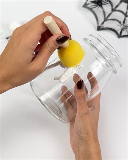 Bewitched Halloween jars decor with napkins🎃🦇