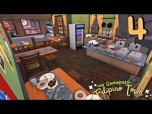 BLOXBURG: 🌴FILIPINO TOWN (NO GAMEPASS) | Part 4: Karinderya or Eatery (SMALL PLOT) ROBLOX