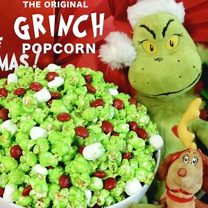17K views · 57 reactions | Sweet and salty and delicious – this Grinch Popcorn will be popular with kids and adults alike at your How the Grinch Stole Christmas movie night. Recipe: https://www.twosisterscrafting.com/grinch-popcorn/ | Two Sisters - Baking & Crafting | Facebook