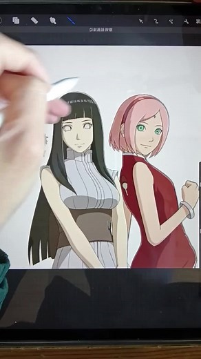 Digital Drawing Process of Anime Characters