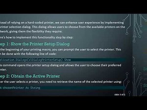 How to Choose a Printer via a Dialog Box in Excel VBA Instead of Hard Coding It