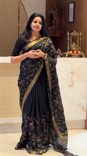31K views · 213 reactions | Product code : SUV3662 Price :3700/- Link : https://www.suvikastudio.com/products/suv3662-1 Fabrics : Mysore crepe Embroidery on the pallu and skirt ! Blouse : Self color butta blouse ! Here’s to some one who loves black with embroidery! Light weight saree with lovely color palates ! | Suvika | Facebook