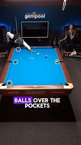Impossible timed safety vs Lady billiard with JFlowers Pool Cues and Cue Cases | Genipool / Eugene Buslaev