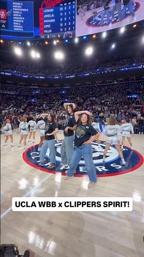 😂 UCLA does their famous dance at Clippers game w/ cheer squad | Women's College Basketball NBA WNBA