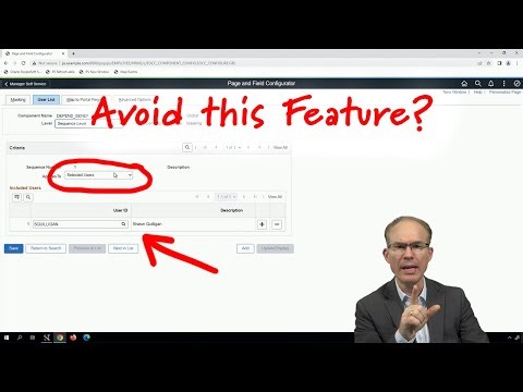 User-Specific Page and Field Configurations