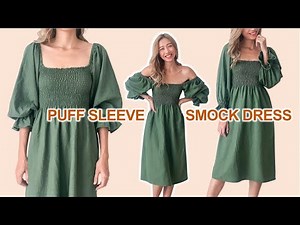 DIY Puff sleeve smock dress from scratch - A perfect summer dress
