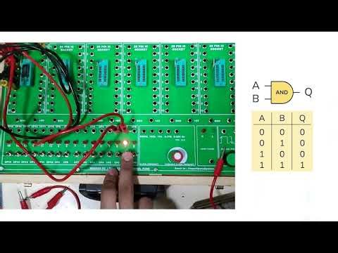AND GATE USING NAND GATE Experiment of IC Trainers Kit #dld #extc