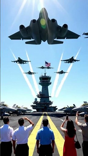 U.S. Navy Aircraft Carrier Revealed — Fighter Jets Roar Overhead in Breathtaking Displa